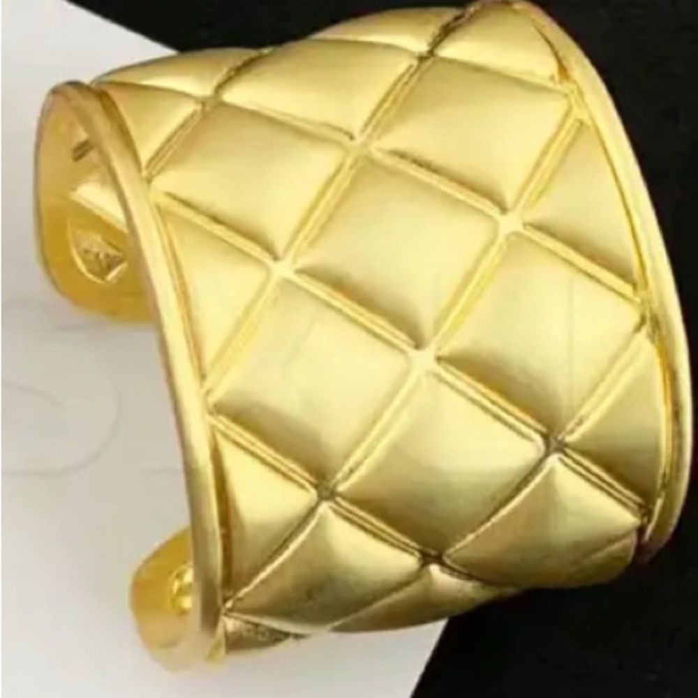 Gold Geometric Cuff Bracelet